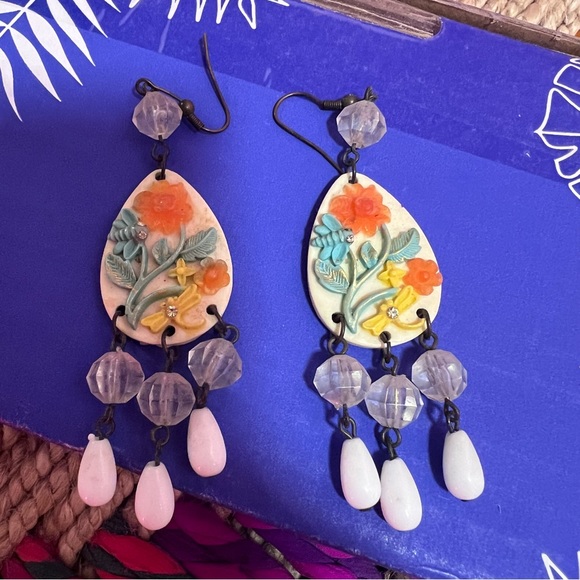 Jewelry - Vintage Colorful Drop Earrings